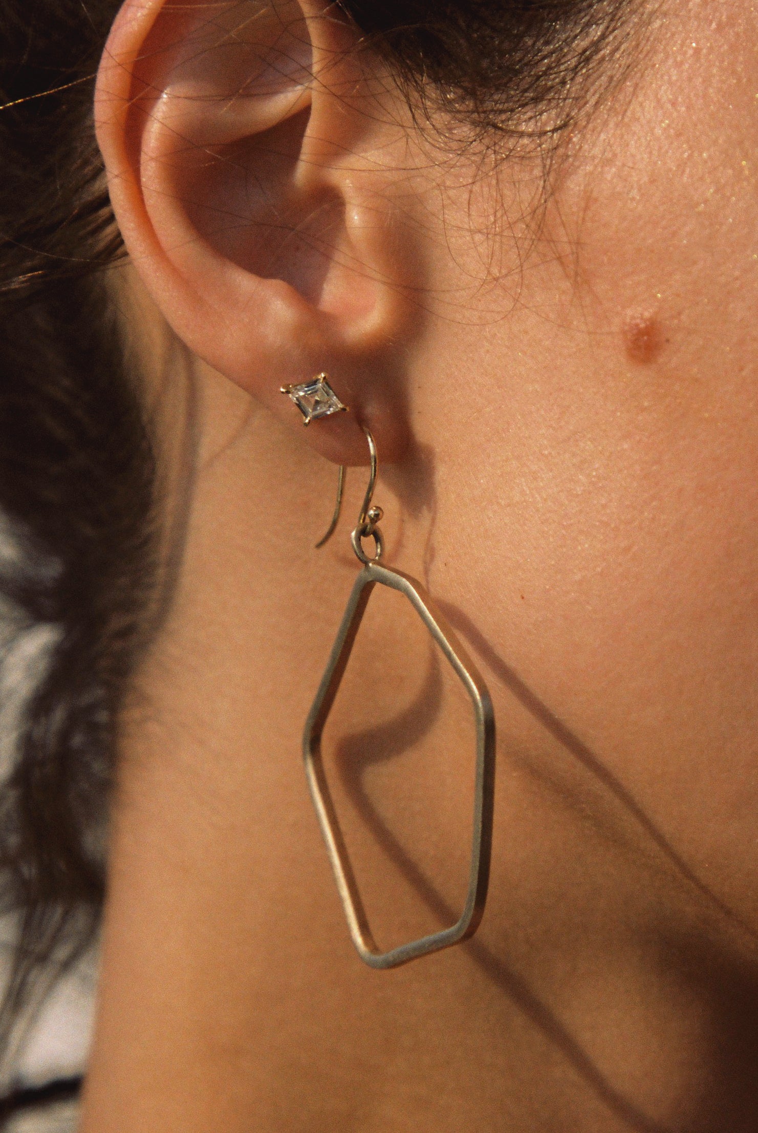 Rare Lozenge Diamond Studs