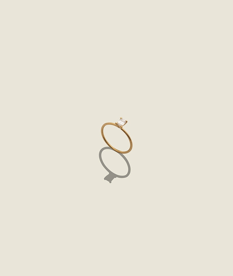Petite Emerald Elopement Ring
