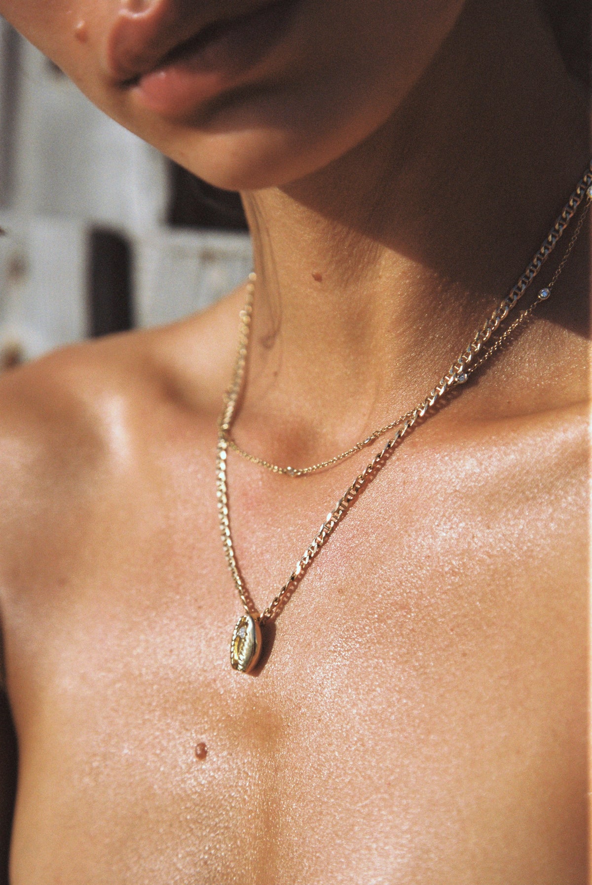 Diamond Cypraea Pendant